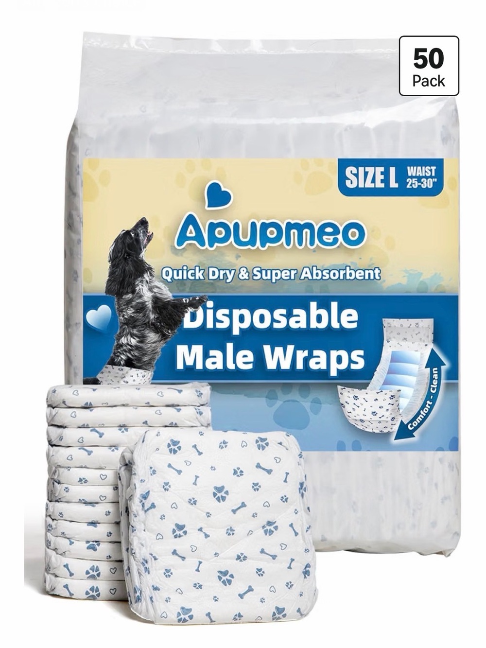 Super Soft Absorbent Doggie 🐶 Diapers for Boy Dogs 🐕 with Incontinence Marking